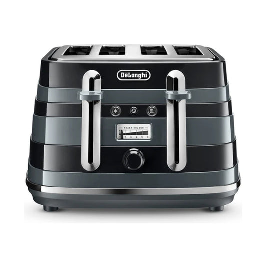 DeLonghi Avvolta Class 4 Slice Toaster Bold Black CTAC4003.BK