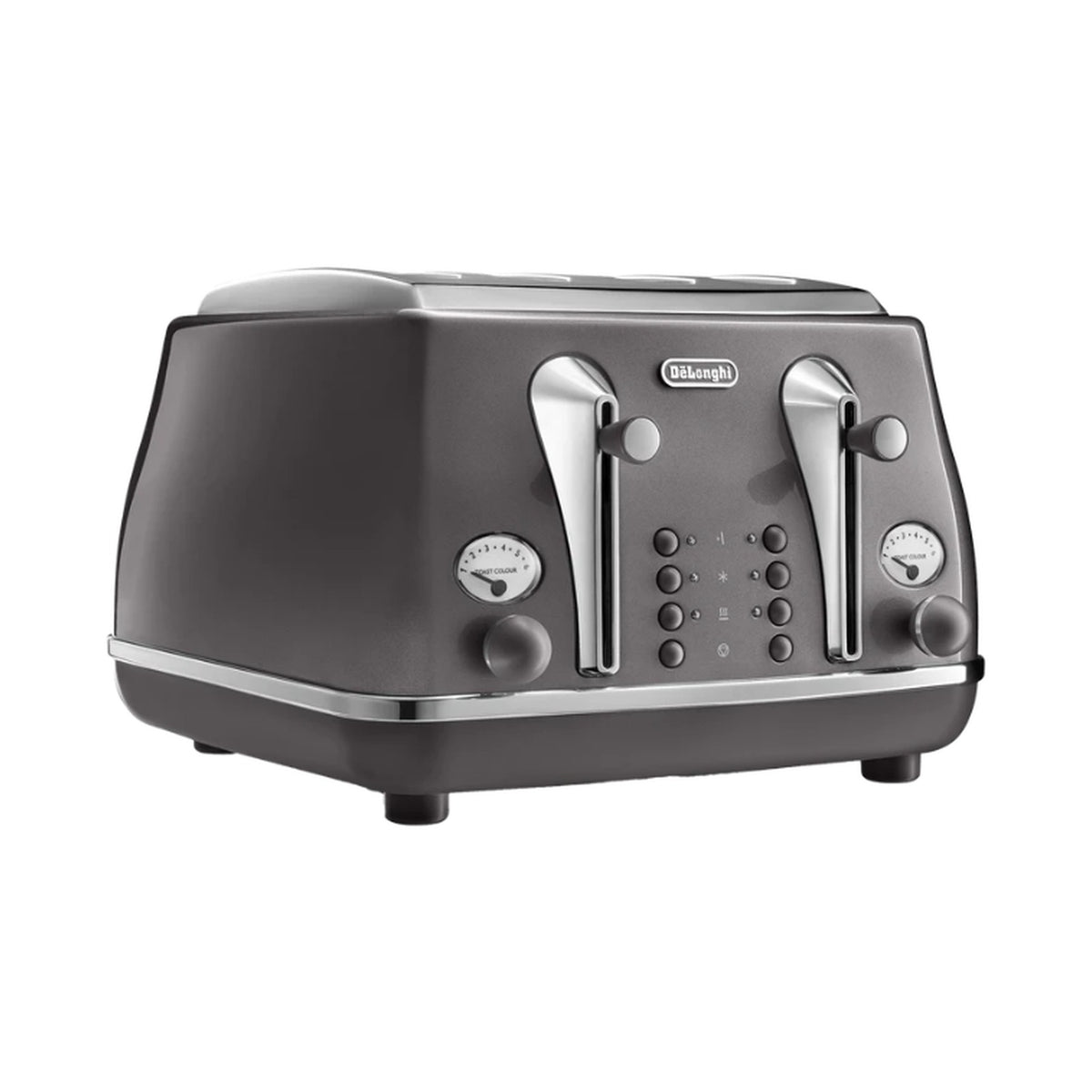 DeLonghi Icona Metallics 4 Slice Toaster Iridescent Grey CTOT4003.GY