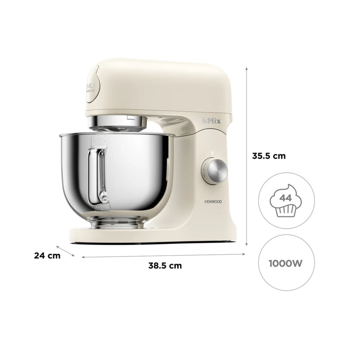 Kenwood kMix Stand Mixer Matt Cream KMX751ACR