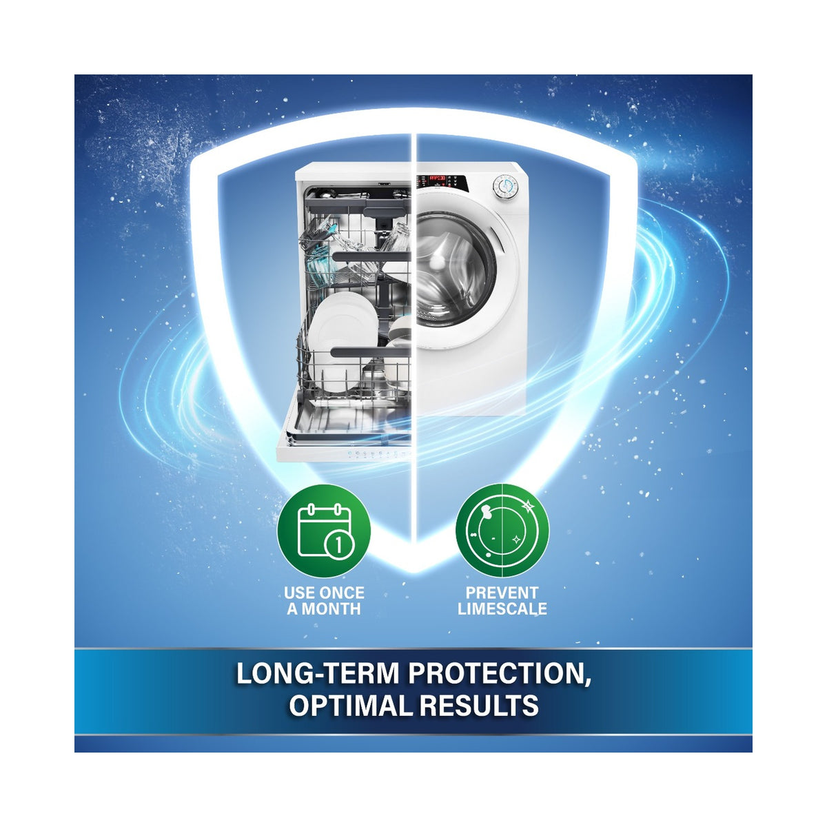 Care + Protect Triple Power Pods (6x), limescale remover and degreaser for washing machine & dishwasher