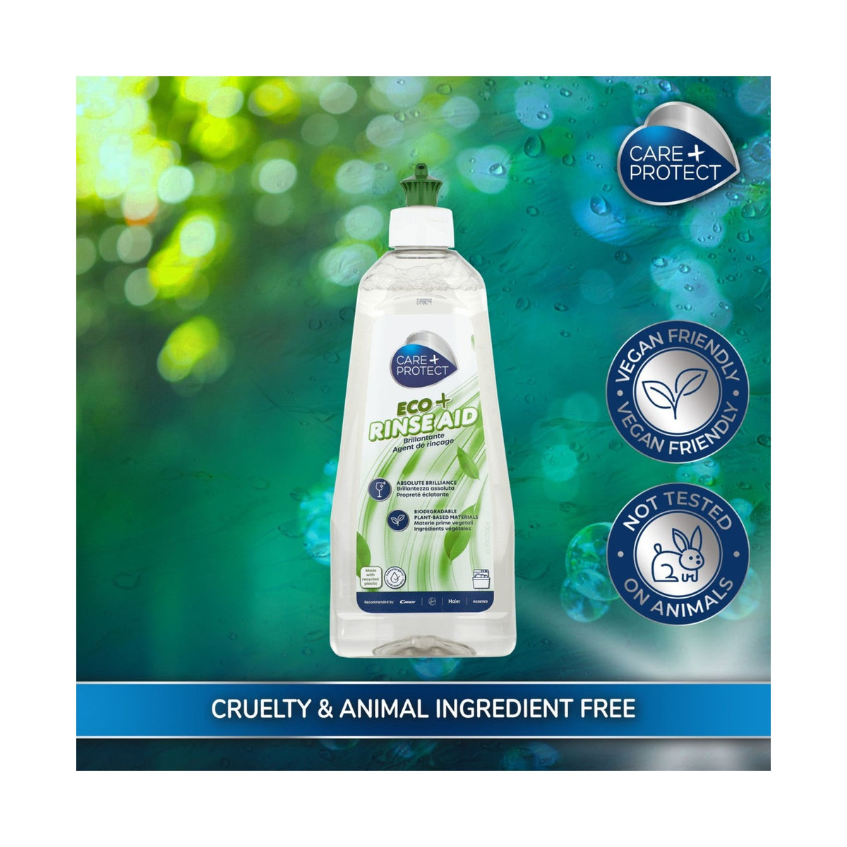 Care + Protect ECO+ Hypoallergenic rinse aid (500ml) for all dishwashers