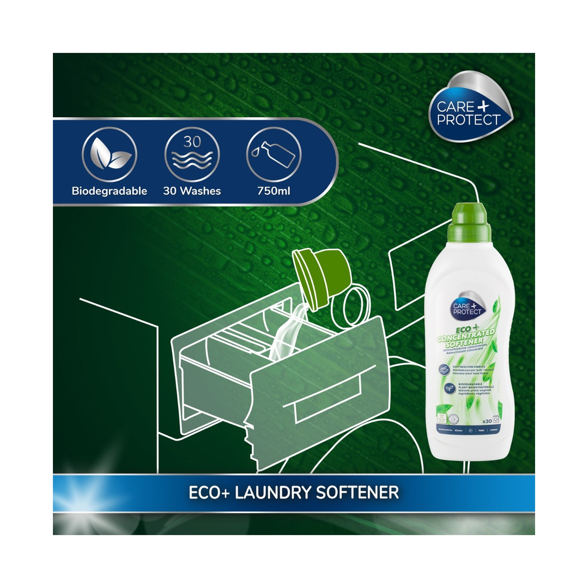 Care + Protect ECO+ Fabric Softener (750ml)
