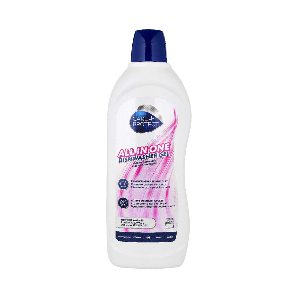 Care + Protect All - In - One Dishwasher Gel (750ml) Degreaser, Rinse Aid, Salt, Odor Eliminator