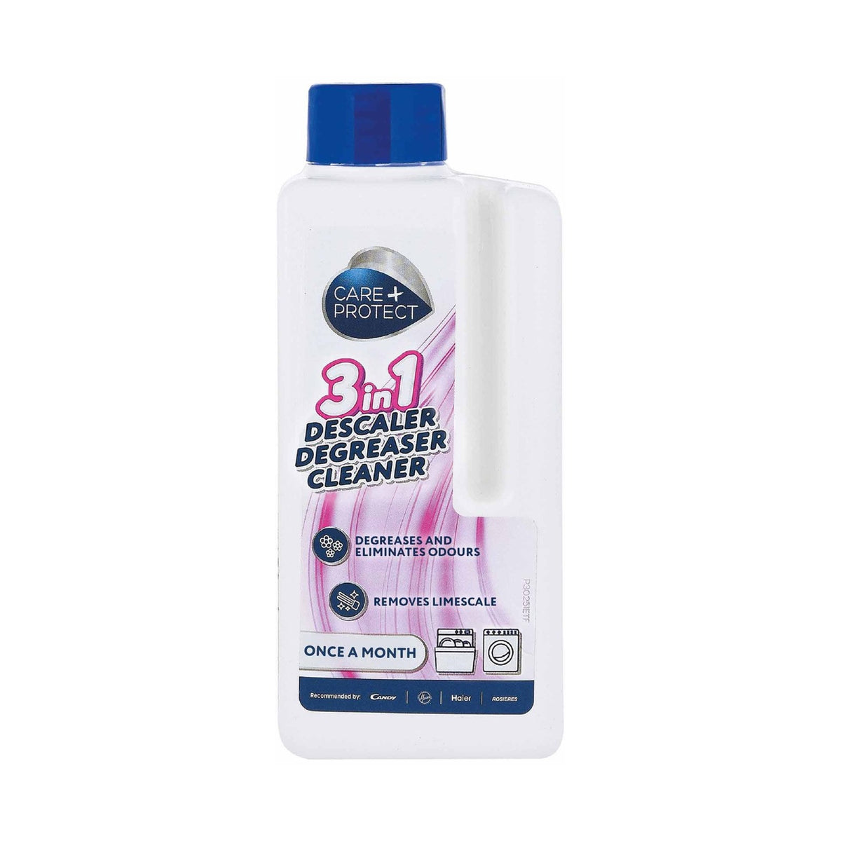 Care + Protect 3 - In - 1 Universal Liquid (250ml) Decalcifier, Degreaser & Sanitiser For Dishwasher & Washing Machine