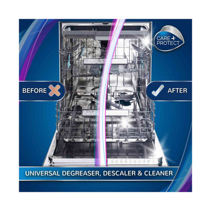 Care + Protect 3 - In - 1 Universal Liquid (250ml) Decalcifier, Degreaser & Sanitiser For Dishwasher & Washing Machine