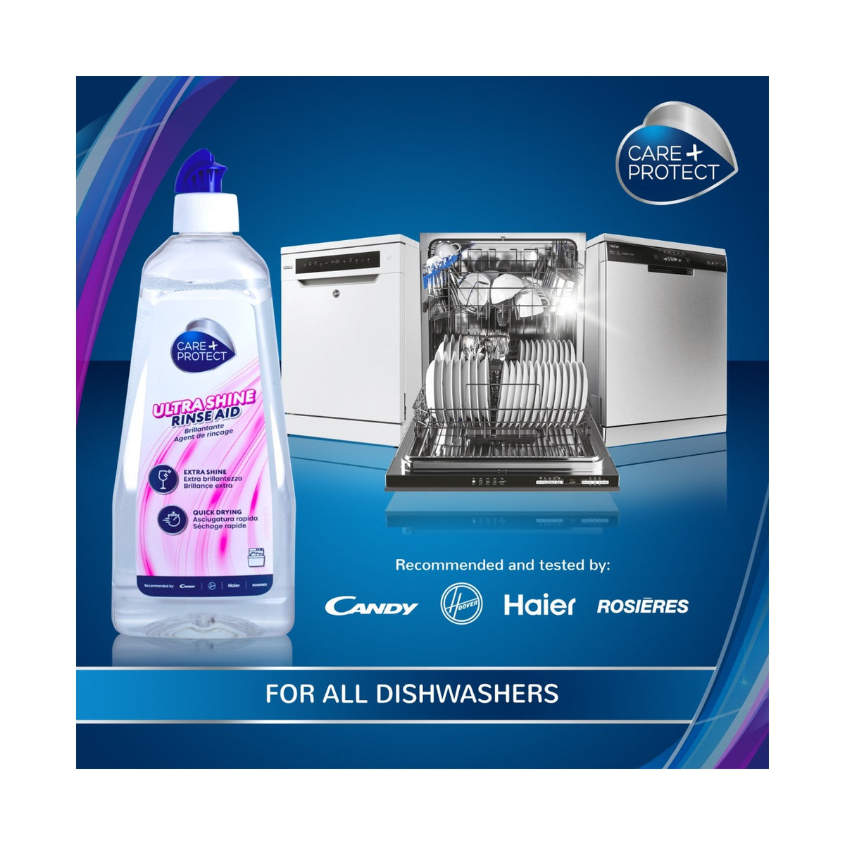 Care + Protect Ultra Shine Dishwasher Rinse Aid (500ml)