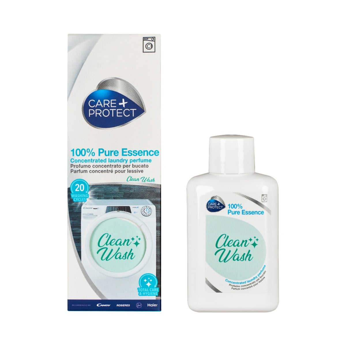 Care + Protect 100% Pure Essence Concentrated Laundry Perfume (100ml) - Clean Wash (HYGIENISING PERFUME)