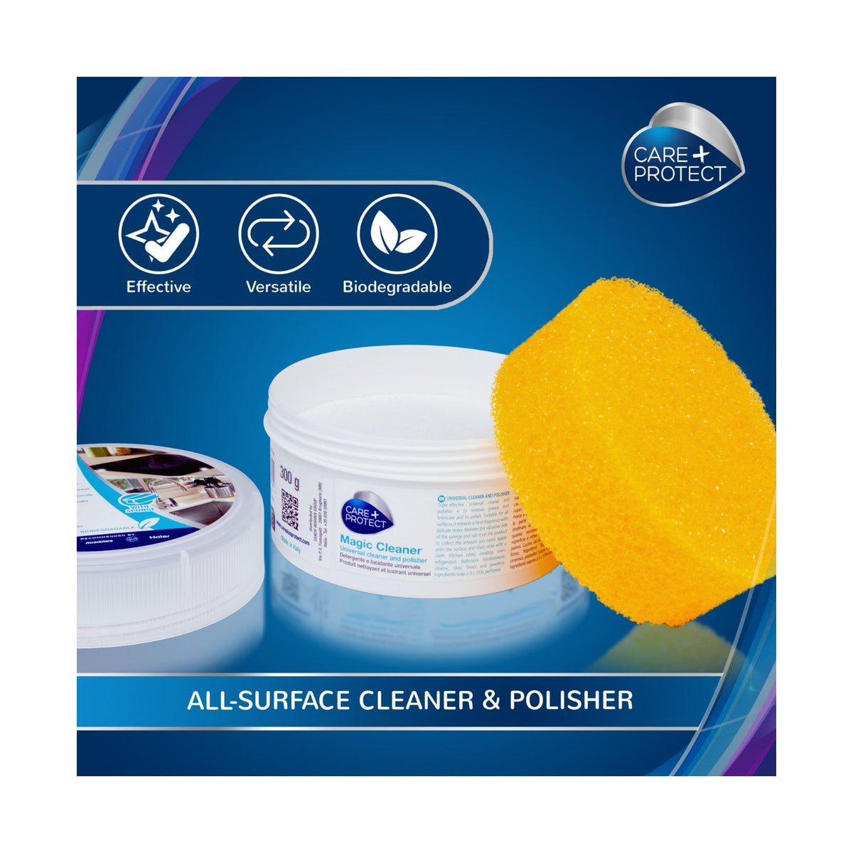 Care + Protect Universal Cleaner & Polisher (300g) for all surfaces