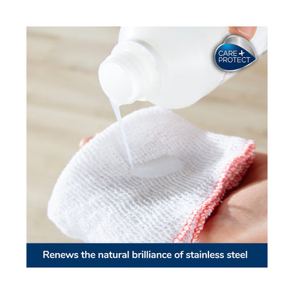 Care + Protect Stainless Steel Polish Cream (500ml) Universal for stainless steel surfaces & removes fingerprints