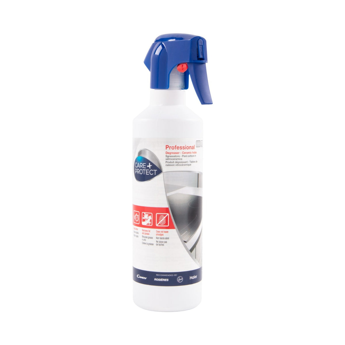 Care + Protect Vitroceramic & induction Hobs Cleaning Spray (500ml) Suitable for all brands of induction and glass ceramic hobs