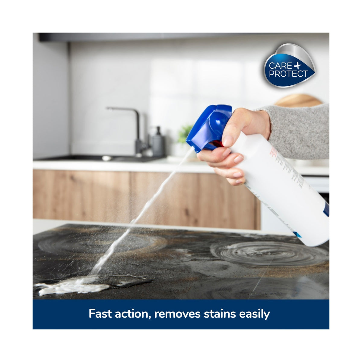 Care + Protect Vitroceramic & induction Hobs Cleaning Spray (500ml) Suitable for all brands of induction and glass ceramic hobs