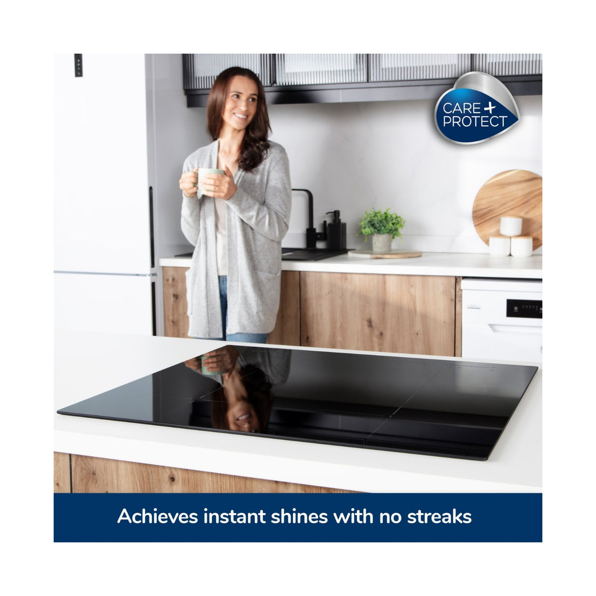 Care + Protect Vitroceramic & induction Hobs Cleaning Spray (500ml) Suitable for all brands of induction and glass ceramic hobs