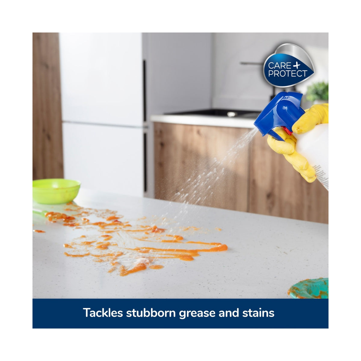 Care + Protect Multi Surface Degreaser Spray (500ml) Sanitize, degreases and removes difficult stains
