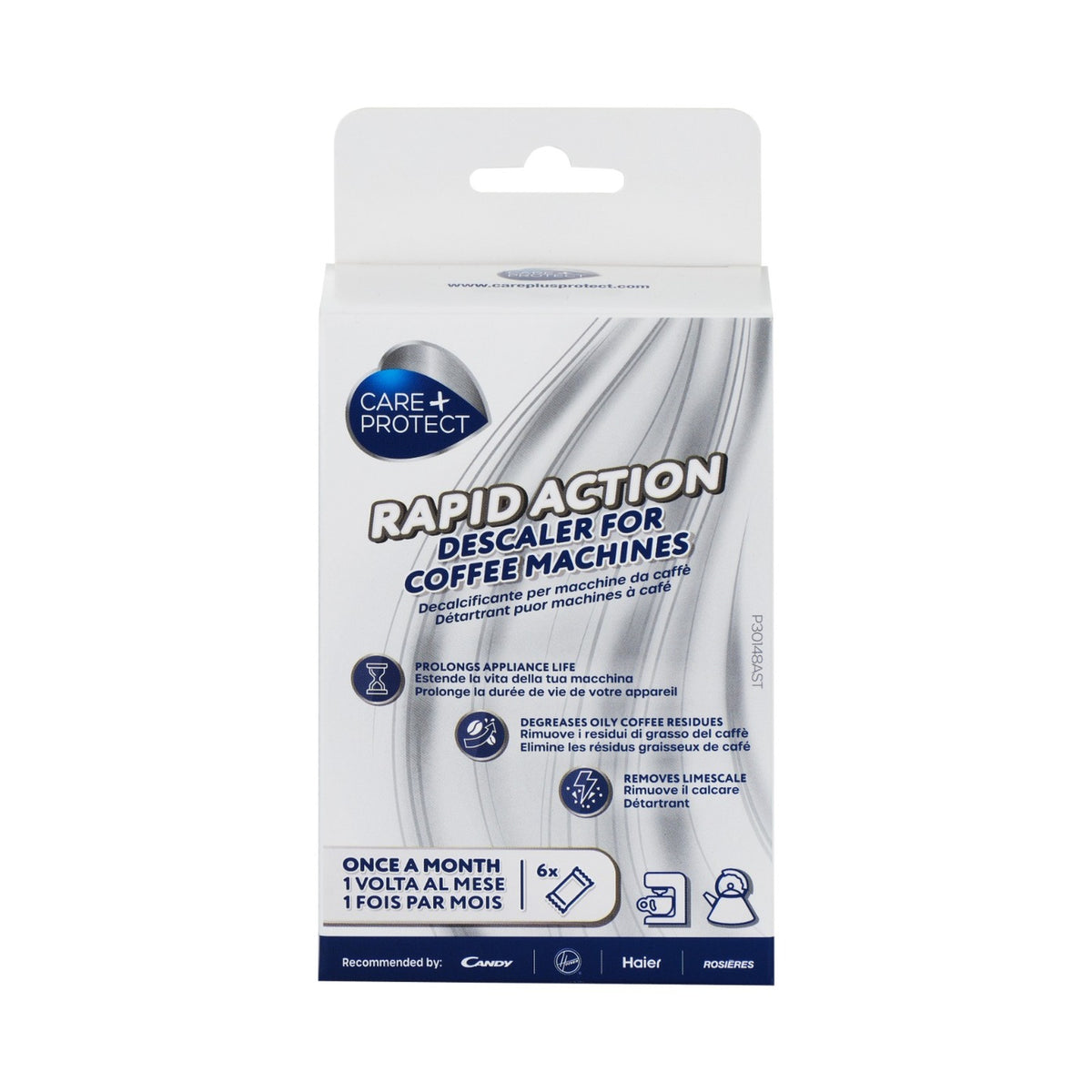 Care + Protect Descaler For Coffee Machines & Kettles (6 x 20g Sachets)