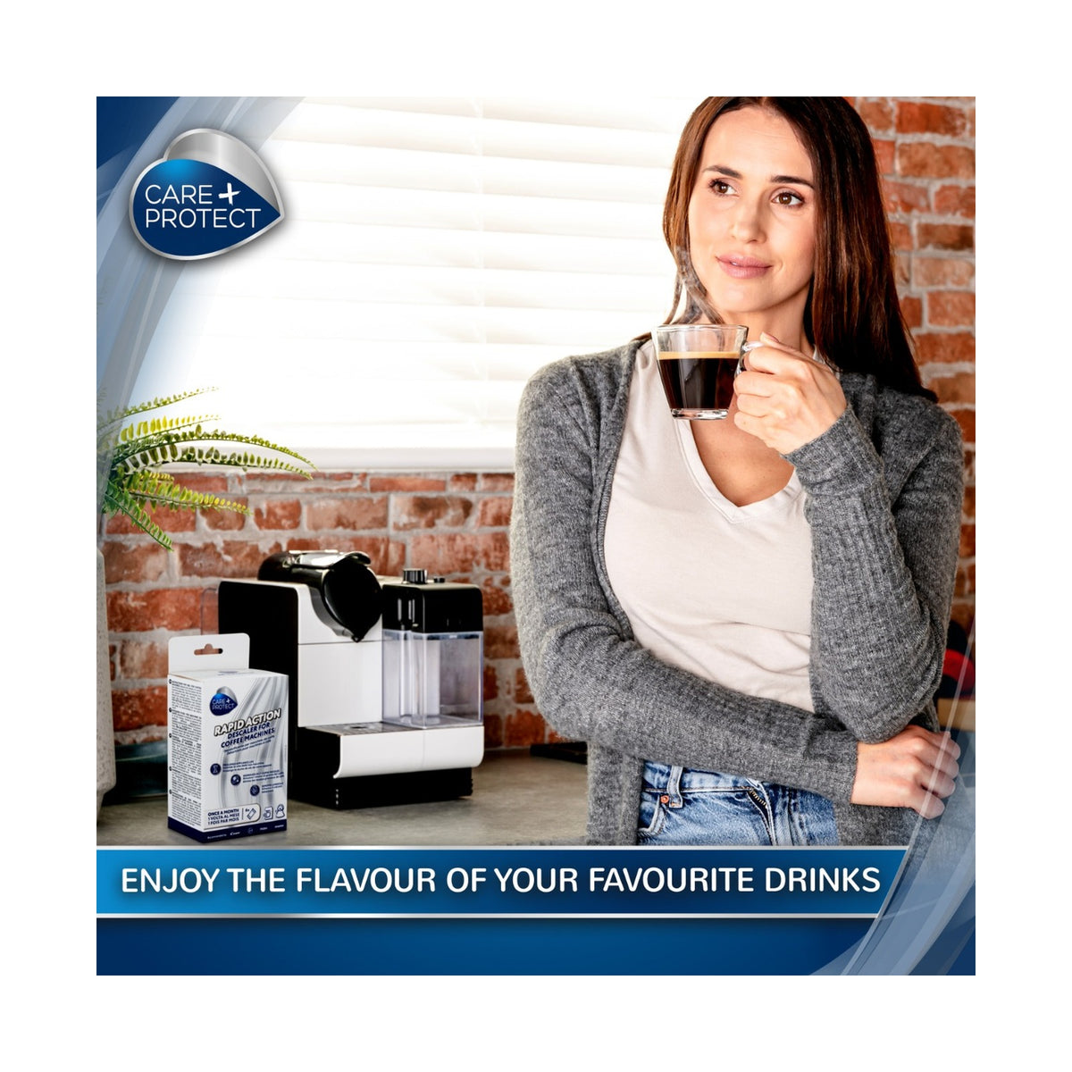 Care + Protect Descaler For Coffee Machines & Kettles (6 x 20g Sachets)