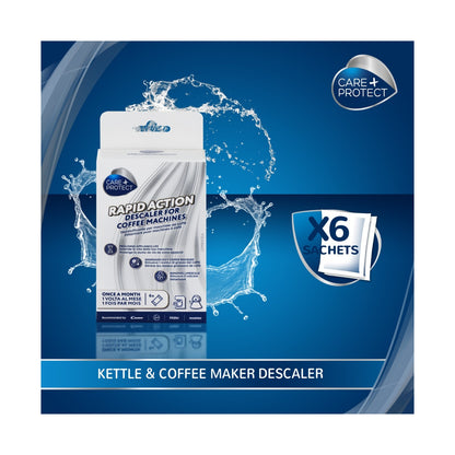Care + Protect Descaler For Coffee Machines & Kettles (6 x 20g Sachets)