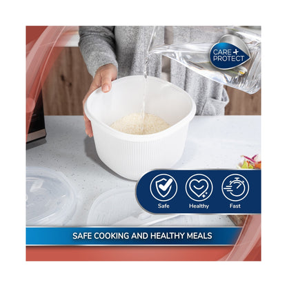 Care + Protect Microwave Rice & Cereal Cooker