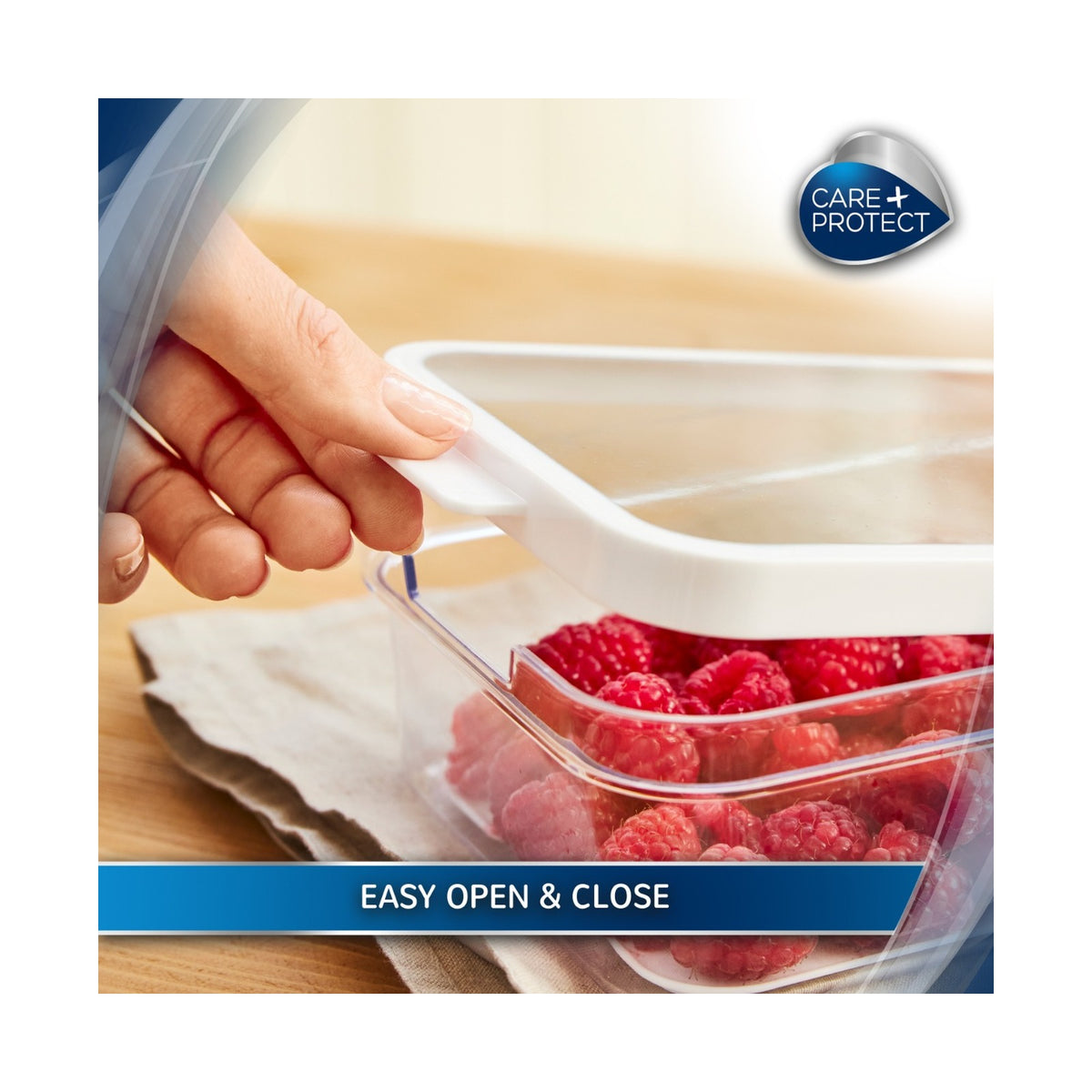 Care + Protect 2,6L Food Container & Fridge Organizer