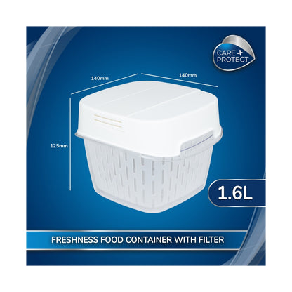 Care + Protect 1,6L Food Container & Fridge Organizer 