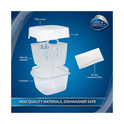 Care + Protect 1,6L Food Container & Fridge Organizer 