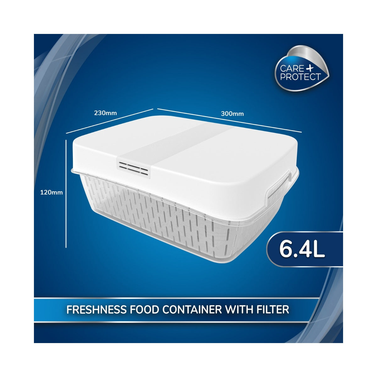 Care + Protect 6,4L Food Container & Fridge Organizer 