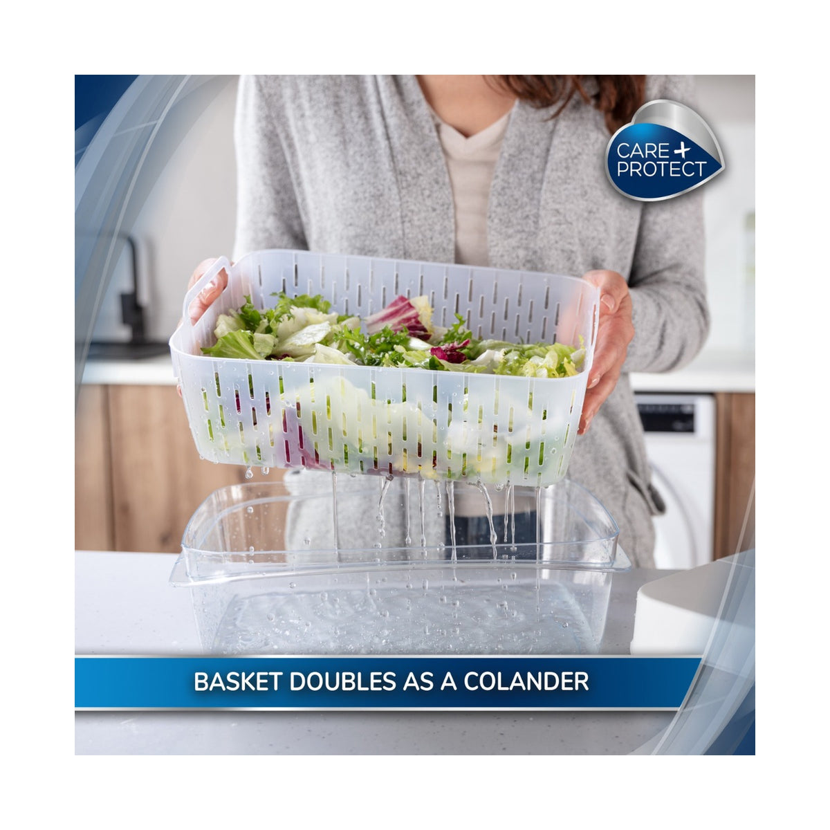 Care + Protect 6,4L Food Container & Fridge Organizer 