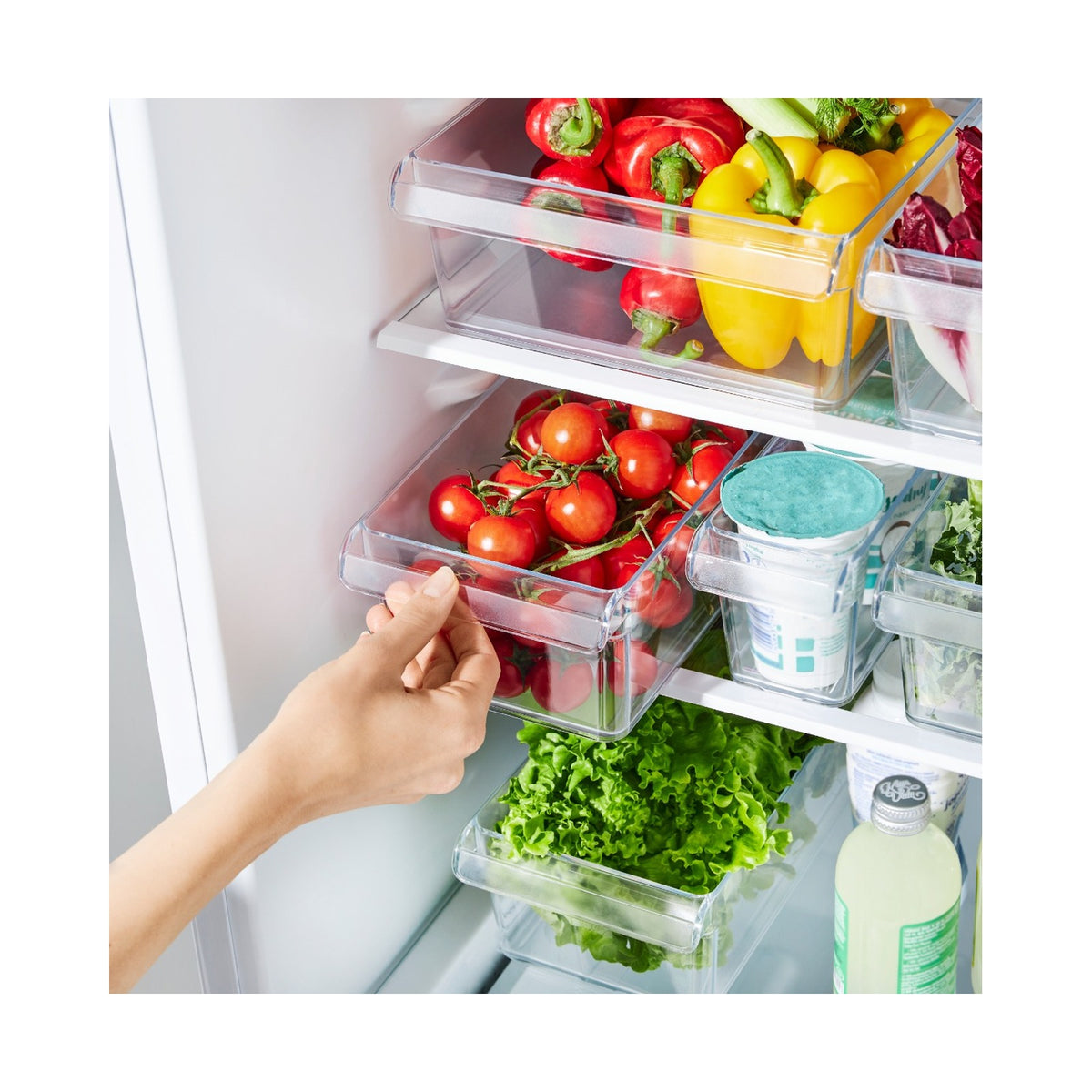 Care + Protect Transparent Fridge Organizer Kit (3 Sizes) 1.6L, 3.1L & 5.0L