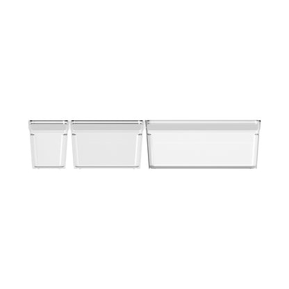 Care + Protect Transparent Fridge Organizer Kit (3 Sizes) 1.6L, 3.1L & 5.0L