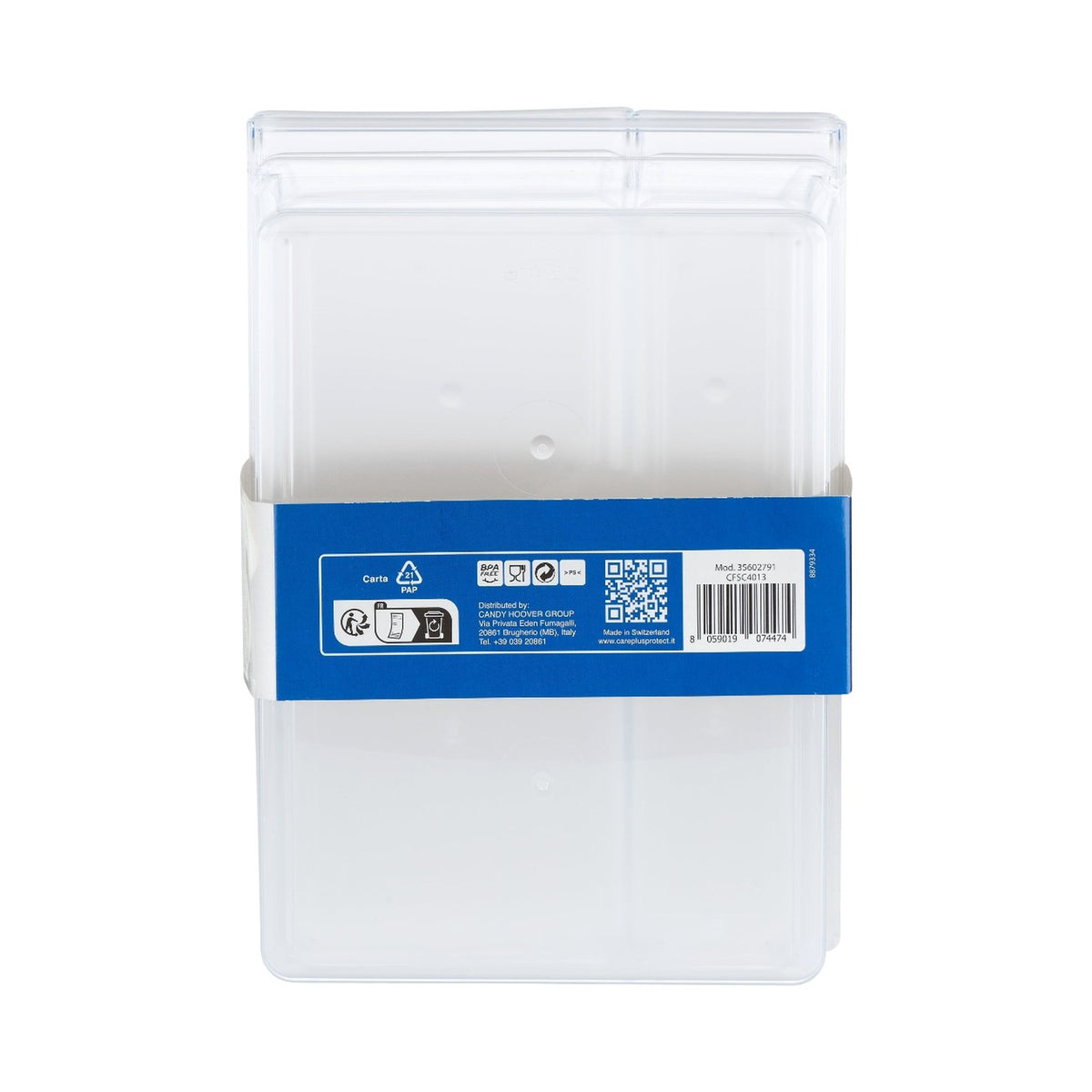 Care + Protect Transparent Fridge Organizer Kit (3 Sizes) 1.6L, 3.1L & 5.0L
