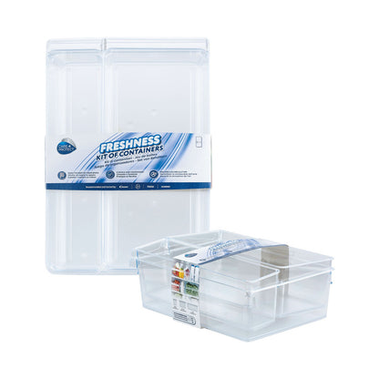 Care + Protect Transparent Fridge Organizer Kit (3 Sizes) 1.6L, 3.1L & 5.0L