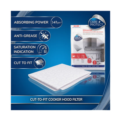 Care + Protect 2-in-1 Universal Double Layer Cuttable Anti-Grease & Anti-Odour Filter (450gr/m2)