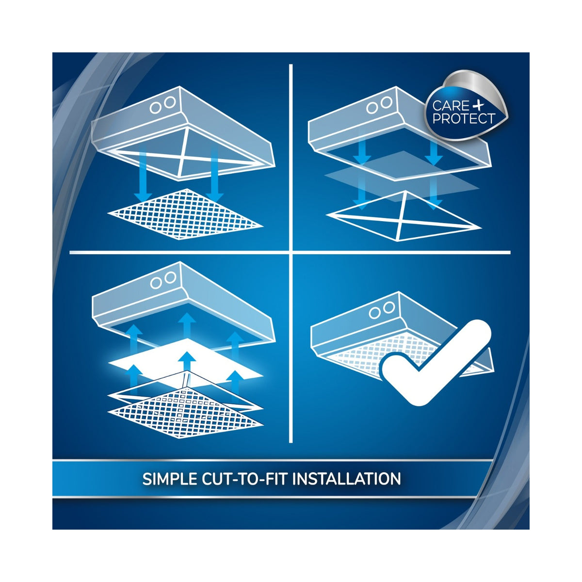 Care + Protect 2-in-1 Universal Double Layer Cuttable Anti-Grease & Anti-Odour Filter (450gr/m2)