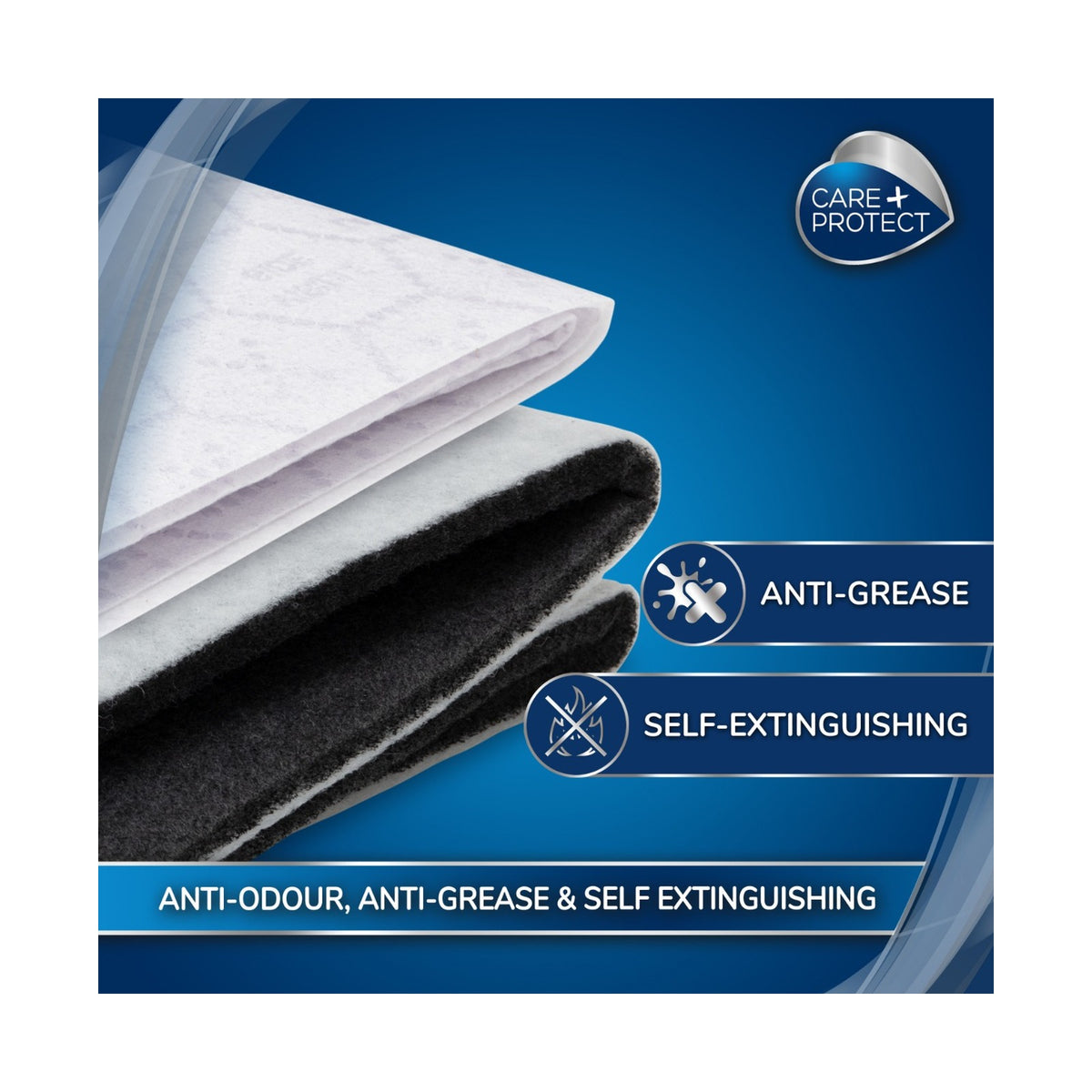 Care + Protect 2-in-1 Universal Double Layer Cuttable Anti-Grease & Anti-Odour Filter (450gr/m2)