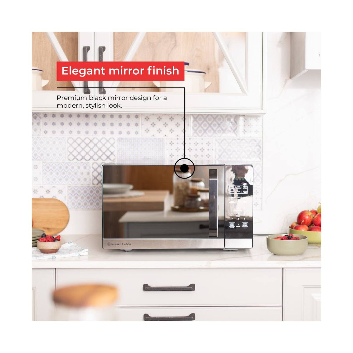 Russell Hobbs Black Mirror 36L Microwave RHEM36L