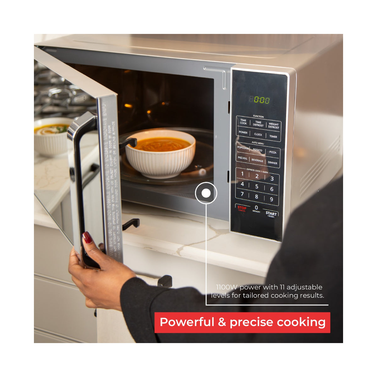 Russell Hobbs Electronic Silver 45L Microwave RHEM45L 