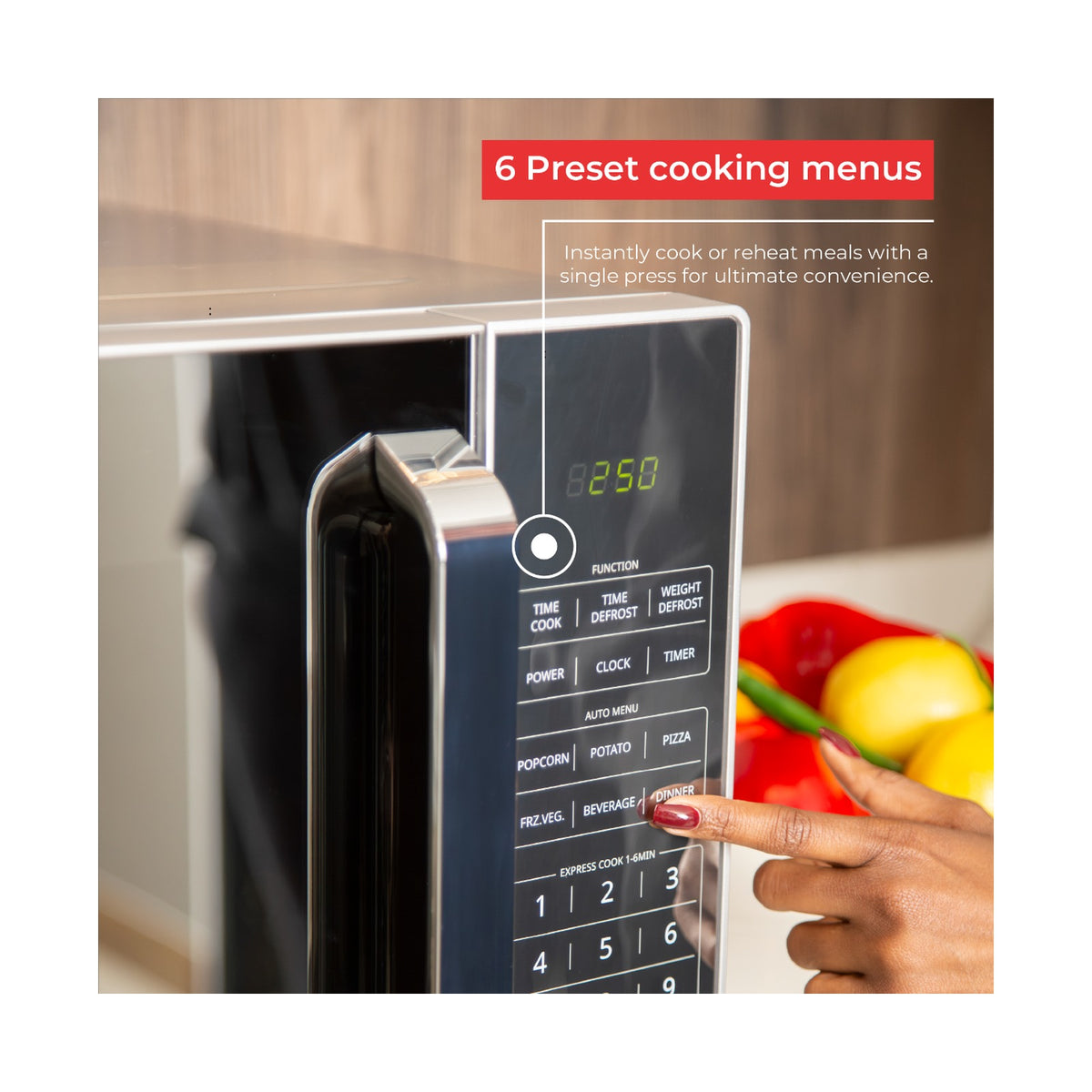 Russell Hobbs Electronic Silver 45L Microwave RHEM45L 