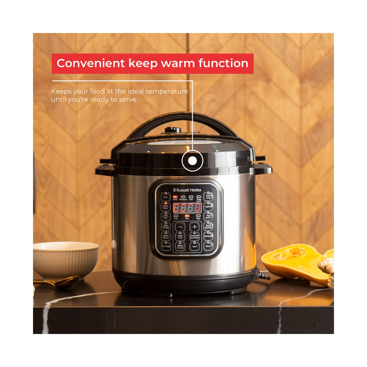 Russell Hobbs Digital 6L Electric Pressure Cooker RHEP6N