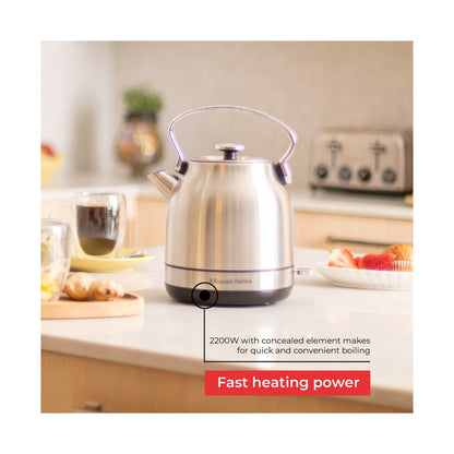 Russell Hobbs Brushed Stainless Steel 1.7L Cordless Kettle 2200W RHSSK06