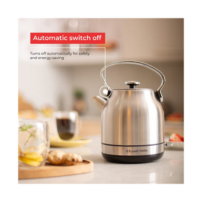 Russell Hobbs Brushed Stainless Steel 1.7L Cordless Kettle 2200W RHSSK06
