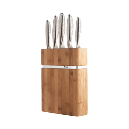Forme 5 pce knife set with wooden block