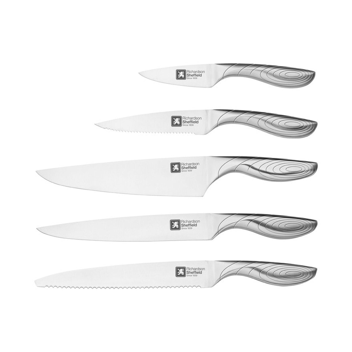 Forme 5 pce knife set with wooden block