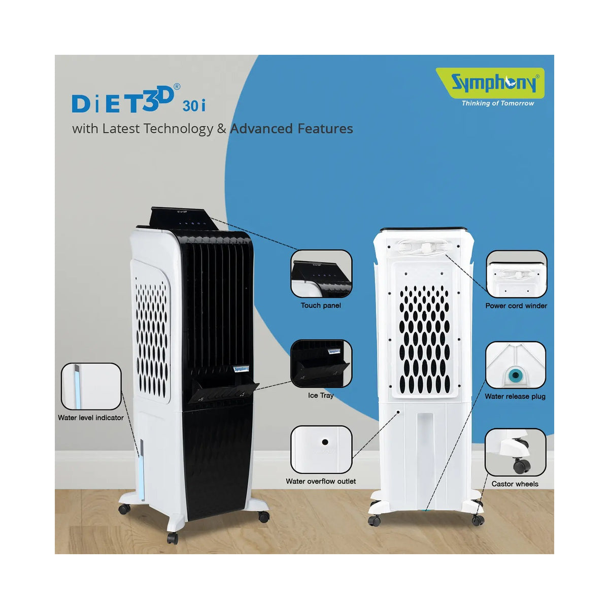 Symphony Diet 3D 30i Evaporative Air Cooler Diet3D30i