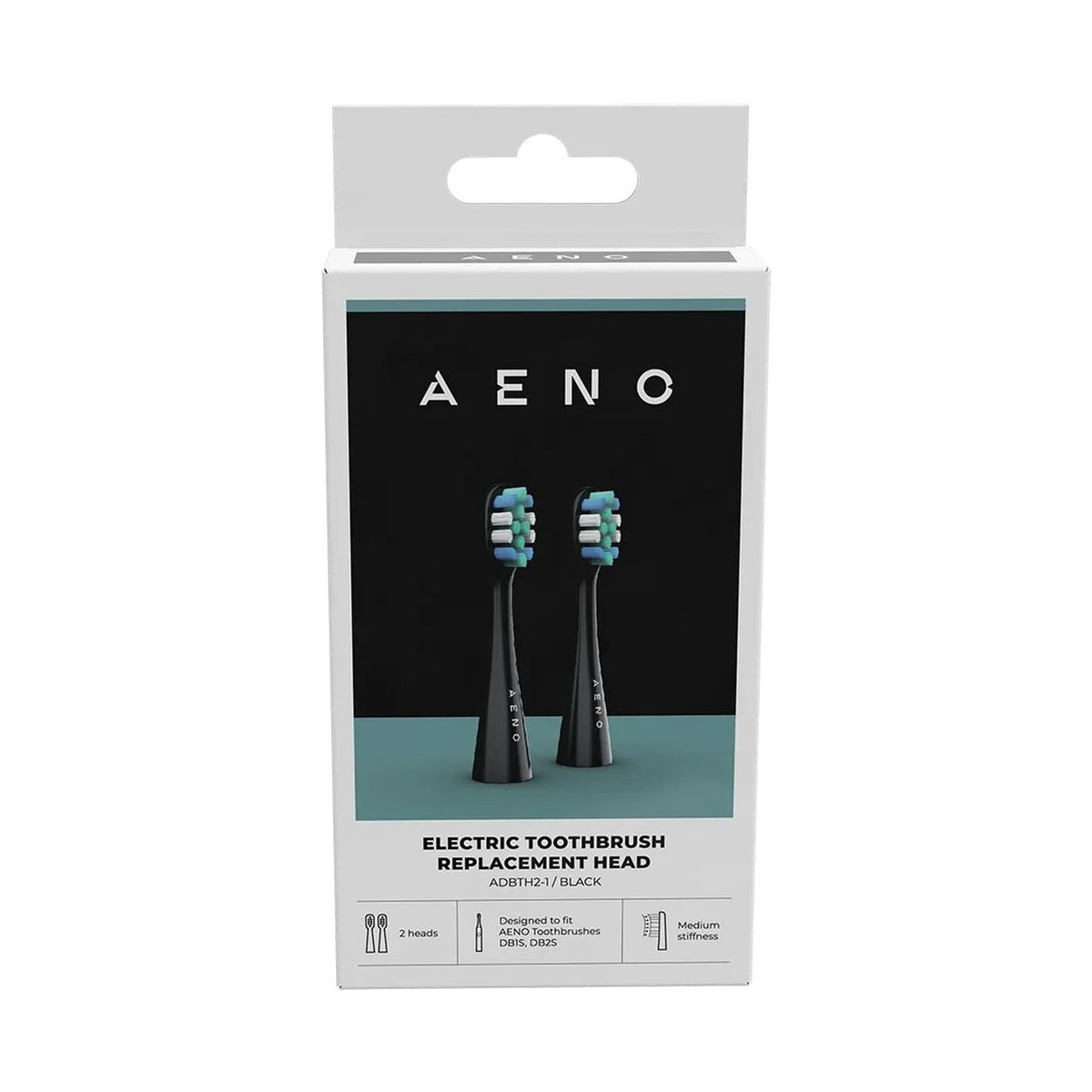 AENO Replacement toothbrush heads Black 2pcs ADBTH2-1