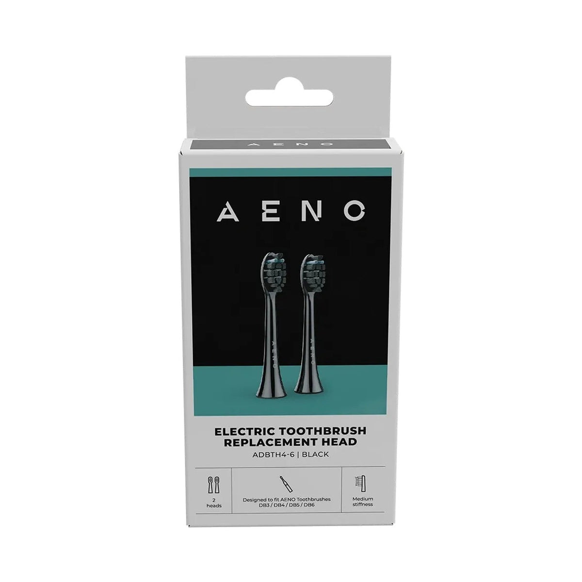 AENO Replacement toothbrush heads Black 2pcs ADBTH4-6