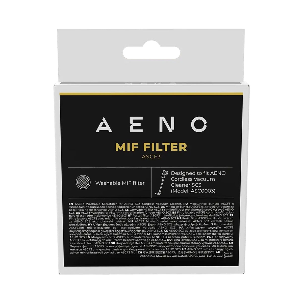 AENO Washable MIF filter for stick vacuum cleaner SC3 ASCF3