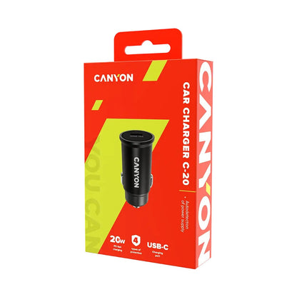 Canyon C-20 PD 20W Pocket size car charger CNS-CCA20B