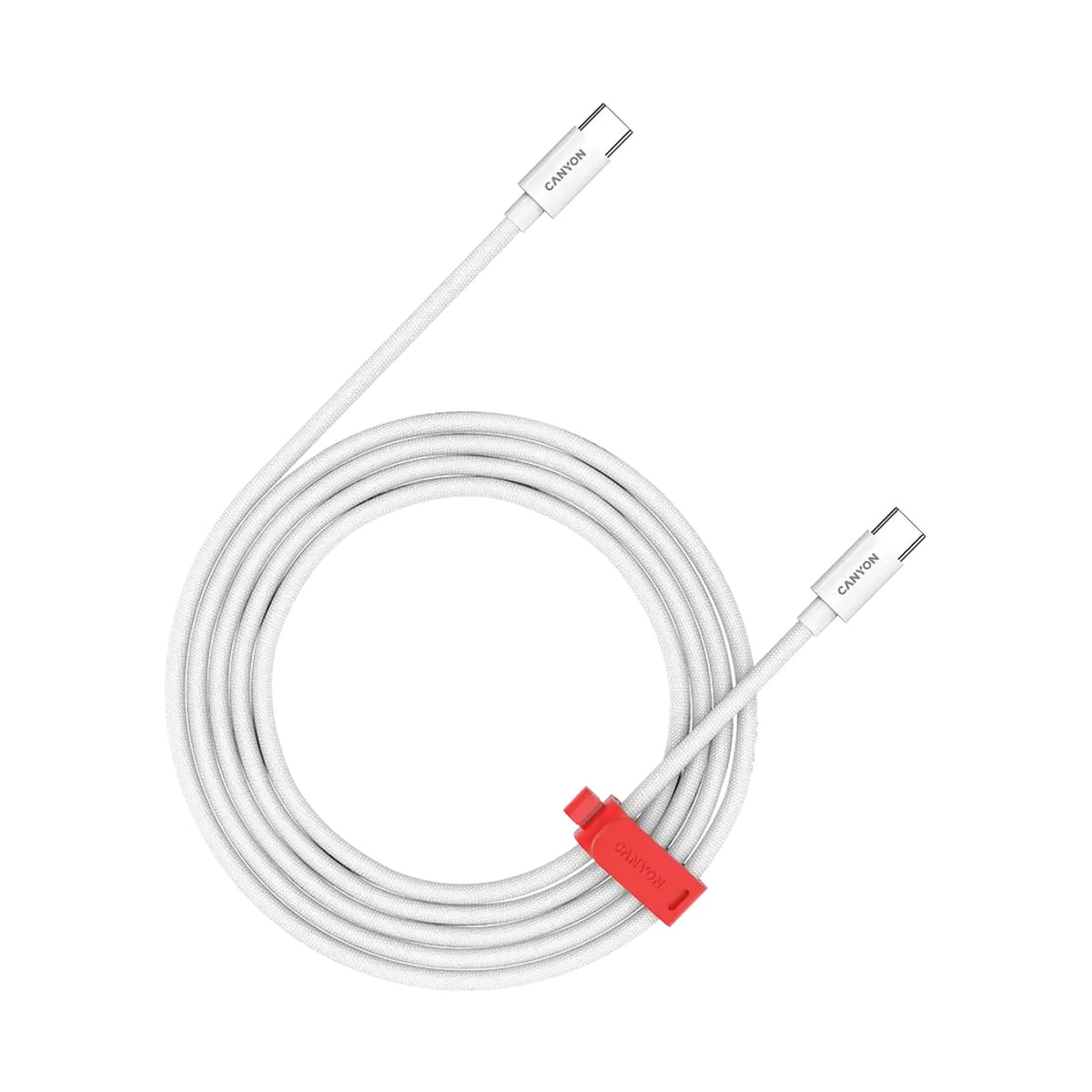 CANYON cable CC100AB C-C 100W Braided 2m White CND-CC100AB20W