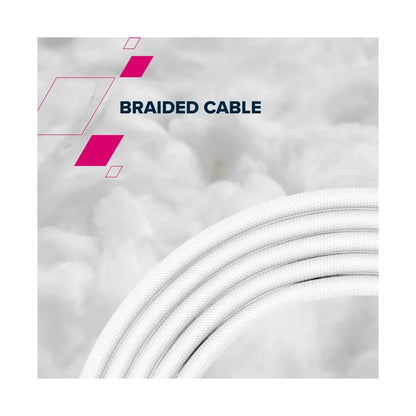 CANYON cable CC100AB C-C 100W Braided 2m White CND-CC100AB20W