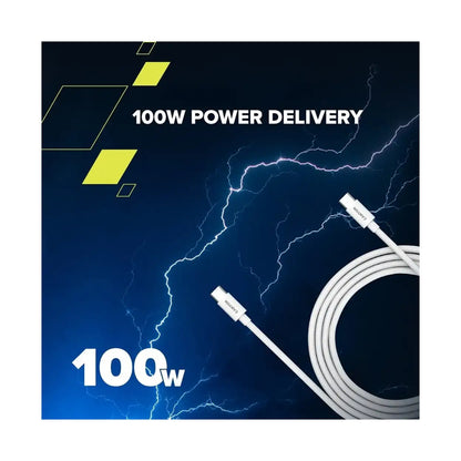 CANYON cable CC100AB C-C 100W Braided 2m White CND-CC100AB20W