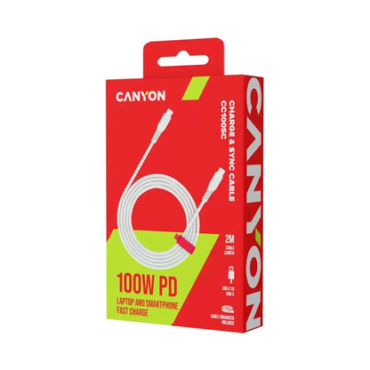 CANYON cable CC100SC C-C 100W 2m White CNS-CC100SC20W